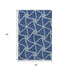 5' X 8' Blue And Ivory Geometric Washable Area Rug With UV Protection