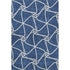 5' X 8' Blue And Ivory Geometric Washable Area Rug With UV Protection