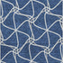 5' X 8' Blue And Ivory Geometric Washable Area Rug With UV Protection