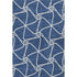 5' X 8' Blue And Ivory Geometric Washable Area Rug With UV Protection