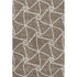 5' X 8' Brown And Ivory Geometric Washable Area Rug With UV Protection