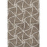5' X 8' Brown And Ivory Geometric Washable Area Rug With UV Protection