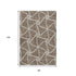 8' X 10' Brown And Ivory Geometric Washable Area Rug With UV Protection