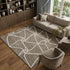 8' X 10' Brown And Ivory Geometric Washable Area Rug With UV Protection