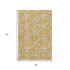 5' X 8' Gold Ivory And Gray Geometric Washable Area Rug With UV Protection