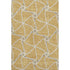 5' X 8' Gold Ivory And Gray Geometric Washable Area Rug With UV Protection