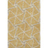 5' X 8' Gold Ivory And Gray Geometric Washable Area Rug With UV Protection