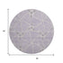 8' Lavender And Ivory Geometric Washable Round Rug With UV Protection