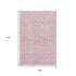 9' X 12' Pink Ivory And Gray Geometric Washable Area Rug With UV Protection