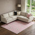 9' X 12' Pink Ivory And Gray Geometric Washable Area Rug With UV Protection