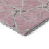 9' X 12' Pink Ivory And Gray Geometric Washable Area Rug With UV Protection