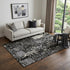 5' X 8' Black Gray And Ivory Abstract Washable Area Rug With UV Protection