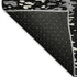 8' Black Gray And Ivory Abstract Washable Round Rug With UV Protection