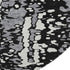 8' Black Gray And Ivory Abstract Washable Round Rug With UV Protection