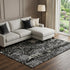 8' X 10' Black Gray And Ivory Abstract Washable Area Rug With UV Protection