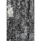 8' X 10' Black Gray And Ivory Abstract Washable Area Rug With UV Protection