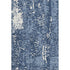 5' X 8' Denim Blue And Ivory Abstract Washable Area Rug With UV Protection