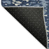 5' X 8' Denim Blue And Ivory Abstract Washable Area Rug With UV Protection
