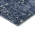 5' X 8' Denim Blue And Ivory Abstract Washable Area Rug With UV Protection
