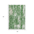 5' X 8' Emerald And Ivory Abstract Washable Area Rug With UV Protection