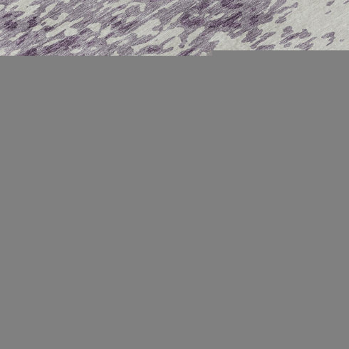 8' X 10' Lavender And Ivory Abstract Washable Area Rug With UV Protection
