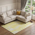 8' X 10' Yellow And Ivory Abstract Washable Area Rug With UV Protection