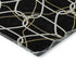 5' X 8' Black Ivory And Gold Geometric Washable Area Rug With UV Protection