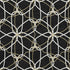 5' X 8' Black Ivory And Gold Geometric Washable Area Rug With UV Protection