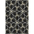8' X 10' Black Ivory And Gold Geometric Washable Area Rug With UV Protection