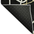 8' X 10' Black Ivory And Gold Geometric Washable Area Rug With UV Protection