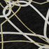 8' X 10' Black Ivory And Gold Geometric Washable Area Rug With UV Protection