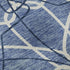 8' Denim Blue And Ivory Geometric Washable Round Rug With UV Protection