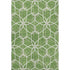 8' X 10' Green Ivory And Gray Geometric Washable Area Rug With UV Protection