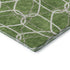 8' X 10' Green Ivory And Gray Geometric Washable Area Rug With UV Protection