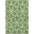 8' X 10' Green Ivory And Gray Geometric Washable Area Rug With UV Protection