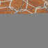 8' Orange Ivory And Gray Geometric Washable Round Rug With UV Protection