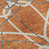9' X 12' Orange Ivory And Gray Geometric Washable Area Rug With UV Protection