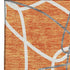 9' X 12' Orange Ivory And Gray Geometric Washable Area Rug With UV Protection