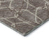 8' Taupe Beige And Brown Geometric Washable Round Rug With UV Protection