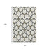 8' X 10' White Black And Gold Geometric Washable Area Rug With UV Protection