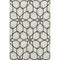 8' X 10' White Black And Gold Geometric Washable Area Rug With UV Protection