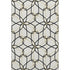 8' X 10' White Black And Gold Geometric Washable Area Rug With UV Protection