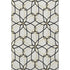 8' X 10' White Black And Gold Geometric Washable Area Rug With UV Protection