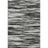 5' X 8' Black And Ivory Striped Washable Area Rug With UV Protection