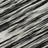 8' Black And Ivory Striped Washable Round Rug With UV Protection