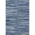 5' X 8' Blue And Ivory Striped Washable Area Rug With UV Protection