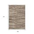 9' X 12' Brown And Beige Striped Washable Area Rug With UV Protection