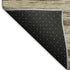 9' X 12' Brown And Beige Striped Washable Area Rug With UV Protection