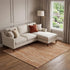 8' X 10' Copper And Rust Striped Washable Area Rug With UV Protection