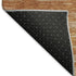 8' X 10' Copper And Rust Striped Washable Area Rug With UV Protection